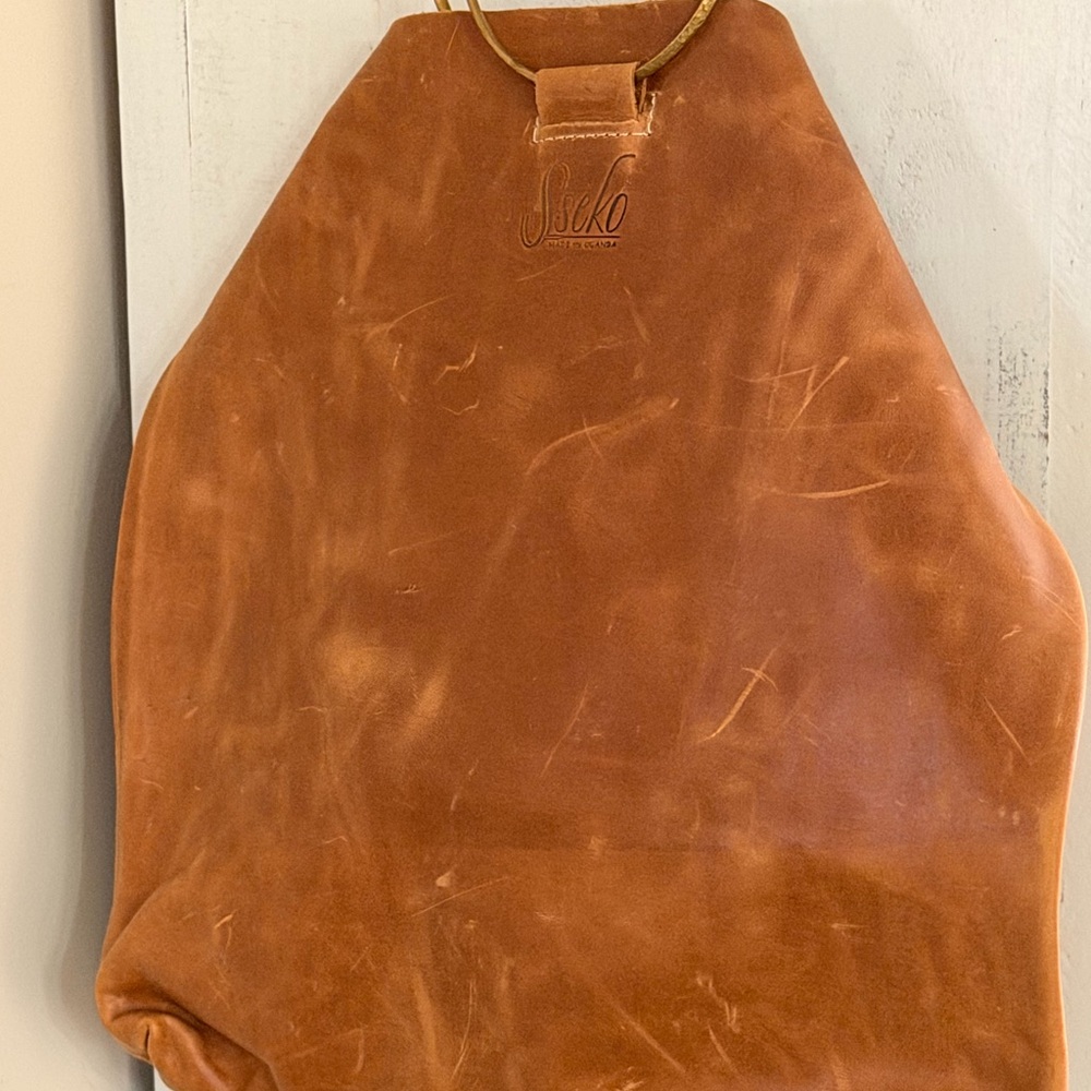 Super 🔥 Deal Sseko Tan Leather Shoulder Bag with Carry Metal Rings 
🤜👜🤛 - Picture 12 of 12